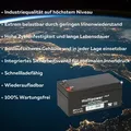 Multipower - Blei-akku Mp3,4-12 Pb 12v 3,4ah Vds G110046, Faston 4,8