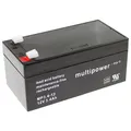 2 x Multipower MP3,4-12 Bleiakku 12V 3,4Ah m. 4,8mm Faston Baugleich zu FG20341