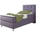 Boxspringbett - lila - mit Topper - H3 - 90x200 cm