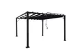 PROREGAL® Pergola Lamellen-Pavillon Anthrazit 8cm-Alu-Gestell Breite 300cm/400cm, BxTxH: 300x300x213 cm