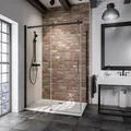 Schulte Eckdusche Alexa Style 2.0; Höhe: 200 cm, BxT: 120x80 cm, 6 mm Sicherheitsglas inkl. fixil-Glassiegel, Dusch-Schiebetür inkl. Seitenwand, Heb-Senk-Mechanismus