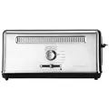 Gastroback Toaster, 1 langer Schlitz, für 2 Scheiben, 1100 W, Elektronisch geregelt: Immer gleiches Toastergebnis. silberfarben