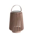 Dehner LED Solarleuchte Amira, Solar-Laterne, Metall & Kunststoff, verschiedene Größen, beige, Warmweiß, Dämmerungssensor, Solar