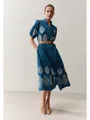 MORE&MORE Jeanskleid stilvolles, feminines Maxi-Denimkleid