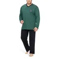 Moonline Pyjama Schlafanzug Herren lang in Übergröße (XXL-5XL) aus Baumwolle 5XL