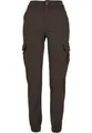 Urban Classics Damen Ladies High Waist Cargo Pants Brown, 31