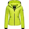 Navahoo Steppjacke Kimuk leichte Übergangsjacke mit Kapuze grün M