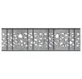 zaunzu Sichtschutzstreifen Design Vlies Graphic für Doppelstabmatten Hellgrau 2,6m, (1 x Laserstreifen, Dekorstreifen), 2 Jahre garantierte Farbechtheit