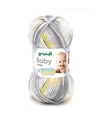 Gründl Baby color (Strick- und Häkelgarn mit wollartigem Charakter aus 70% Polyacryl und 30% Polyamid, 50 g / 150 m, Nadelstärke: 3,5-4,5, 1 x 50 g), hellgrau natur dunkelgrau gelb multicolor