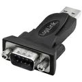 LogiLink Seriell Adapter [1x USB 2.0 Stecker A - 1x RS232-Stecker]  Schwarz