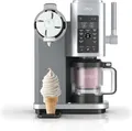 Eismaschine 13 Funktionen Eiscreme Sorbet Milchshake mit Behältern silber