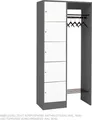 Offene Garderobe für 5 Personen Garderobenschrank Wertfachschrank 195x96x48 cm