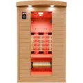 Dewello® Infrarotkabine Infrarotsauna HYDER 115cm x 105cm inkl. 6 Vollspektrumstrahler, Radio, Farblicht, 2 Personen,LED