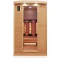 Dewello Infrarotkabine Sauna Hyder 115cm x 105cm 1 Person Vollspektrumstrahler Hemlock Tannenholz