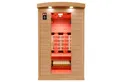 Dewello Infrarotkabine HYDER Wärmekabine, bis zu 2 Personen, 6 Vollspektrumstrahler, BxTxH: 115 x 105 x 190 cm, (Farblichttherapie, Ionisator mit Ozondesinfektion und Aromatherapie, Multimedia und zusätzlich USB-Anschluss & Bluetooth möglich) Sauna aus Hemlock-Tannenholz, leichter Aufbau dank Stecksystem