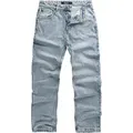 REPUBLIX Loose-fit-Jeans ZACHARY Herren 90s Denim Jeans Hose Straight Baggy blau W32/L32