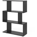 Vicco Bücherregal Levio, schwarz, aus Holz, 3 Fächer, 70 x 100,1 x 24cm
