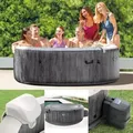 Whirlpool Intex Pure Spa Bubble Massage Greywood Deluxe Ø 216 X 71 Cm Grau
