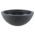 Dehner Kunststoff-Schale Miami, rund, anthrazit, ca. Ø52/H20 cm, Dunkelgrau