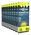 ANSMANN Hörgerätebatterien Typ 10 gelb P10 PR70 ZL4, 60 Stück