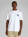 T-Shirt "BOLD CK TEE", mit großem Logo am Rücken, Gr. M, Bright White