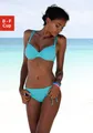 Bügel-Bikini-Top "Happy", seitlich zu raffen, Gr. 36 - Cup D, türkis Cup D