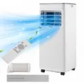 VEVOR Mobile Klimaanlage 7000 BTU 2,05 kW mit Abluftschlauch, 3-in-1 Mobiles Klimagerät mit Kühlung Ventilation Entfeuchtung, Tragbare Klimaanlage mit LED-Display Fernbedienung 24h-Timer für Indoor
