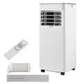 VEVOR Mobile Klimaanlage 7000 BTU 2,05 kW mit Abluftschlauch, 3-in-1 Mobiles Klimagerät mit Kühlung Ventilation Entfeuchtung, Tragbare Klimaanlage mit LED-Display Fernbedienung 24h-Timer für Indoor