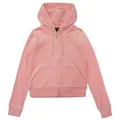 Juicy Couture Kapuzennickijacke ROBERTSON HOODIE Damen Trainingsjacke Damen, Sweatjacke mit Kapuze, Velour, mit Glitzer, Sale rosa M