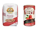 Farina Molino Caputo Pizzeria per Pizza Napoli Pizzamehl Pizza Mehl 1kg + Italian Gourmet Pomodori 100% italienisch Pelati Ganze Geschälte Pflaume Tomaten sauce dose 400g