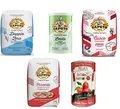 Farina Molino Caputo Doppio zero Classica Cuoco Pizzeria Pizza Napoli (3x 1kg) + Caputo Lievito Secco + Italian Gourmet Pomodori 100% italienisch Pelati Ganze Geschälte Pflaume Tomaten sauce dose 400g