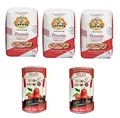 3x Farina Molino Caputo Pizzeria per Pizza Napoli Pizzamehl Pizza Mehl 1kg + 2x Italian Gourmet Pomodori 100% italienisch Pelati Ganze Geschälte Pflaume Tomaten sauce dose 400g