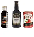 Ponti Aceto Balsamico di Modena g.g.A. 1 x 500 ml + Creme Aceto Balsamico di Modena x 200 ml + 1x Italian Gourmet 100% italienische geschälte Tomaten dosen 400g