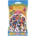 Original HAMA 207-00 Bügelperlen midi 1000 Stück 10 Vollton Farben gemischt
