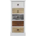 Mobili Rebecca Kommode, Weiß, Holz, Rechteckig, 27x84x37 cm, Wohnzimmer, Kommoden & Sideboards, Kommoden