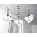 Just Married Hochzeit Hängedeko Herzen 3 Stück Neu & OVP