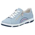 Rieker Sneaker, Halbschuh, Schnürschuh, Freizeitschuh mit sportiver Laufsohle blau 36 EU