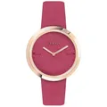Damenuhr FURLA MY PIPER R4251110503 Gold Rose Leder Fuchsie