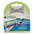 WILKINSON SWORD Quattro Titanium Sensitive Rasierklingen, 4 St
