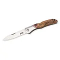 Herbertz Selektion Taschenmesser, AISI 440 Stahl, rostfrei, Back Lock, Zebraholz, Edelstahlbacken, Taschenclip, scharfes Klappmesser & Outdoor-messer für Camping, Wandern oder Jagd