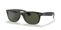 Ray-Ban Rayban Unisex-Erwachsene 0RB2132 622 58 Sonnenbrille, Schwarz (Black Rubber/Crystal Green)