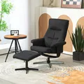 Relaxsessel mit Hocker, Gepolstert Fernsehsessel mit Liegefunktion, Refurbished