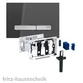 Geberit Sigma 50 Betätigungsplatte rauchglas/ chrom m. Einwurfschacht DuoFresh