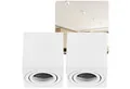 Sweet LED LED Aufbaustrahler 2er Set GU10 Deckenspots eckig schwenkbar, schwenkbar, ohne Leuchtmittel, LED Aufbaustrahler, Aluminium