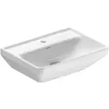 Handwaschbecken Duravit D-Neo 450 x 130 x 335 mm, ohne Überlauf, 1 Hahnloch mittig, weiß - 0738450041
