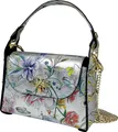 Toscanto Umhängetasche Toscanto Tasche silber farbig Leder (Umhängetasche), Damen Umhängetasche Leder, silber, farbig ca. 19cm x ca. 14cm