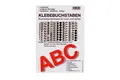 Conmetall Aufkleber Buchstaben Alphabet komplett PVC 7 mm schwarz 513-teilig