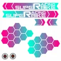 Aufkleber Fahrrad Rahmen 28-teilig XL Sticker Set Roller Super Racing Bike Pink