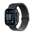 Apple Watch Ultra 2 Schwarz Titanium Milanese Loop Schwarz M 2024 GPS + Cellular 49mm