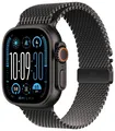 Apple Watch Ultra 2 2024 LTE Titan 49mm Milanaise Armband Schwarz M MX5U3